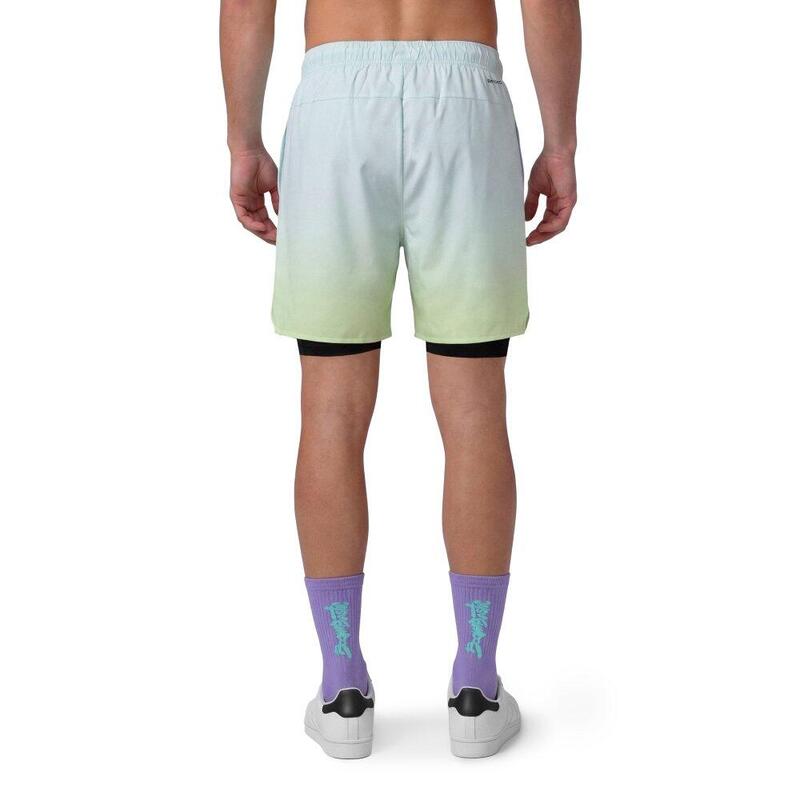 Boombastic men’s 2-in-1 layered shorts BBC Clap Green Verde
