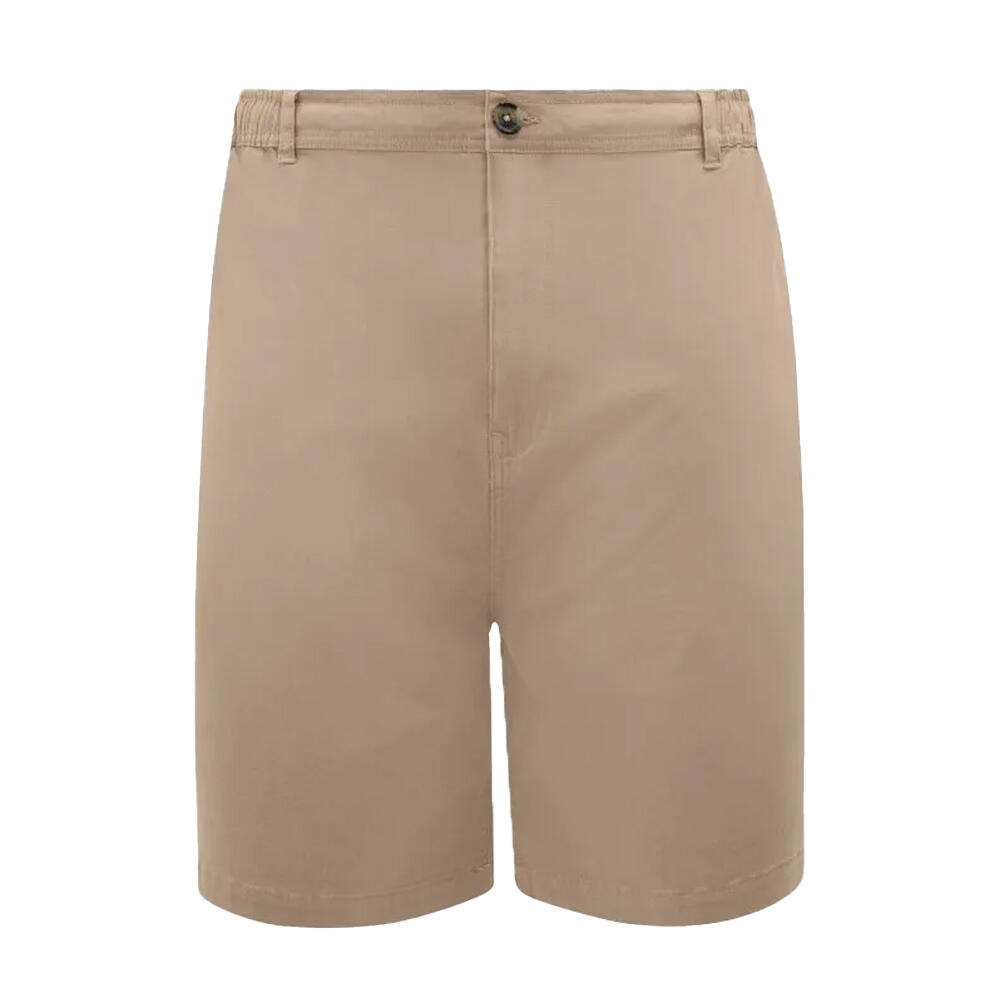 D555 Short À Taille Élastiquée En Coton Grande Taille SPENCER Homme (Beige 2/4