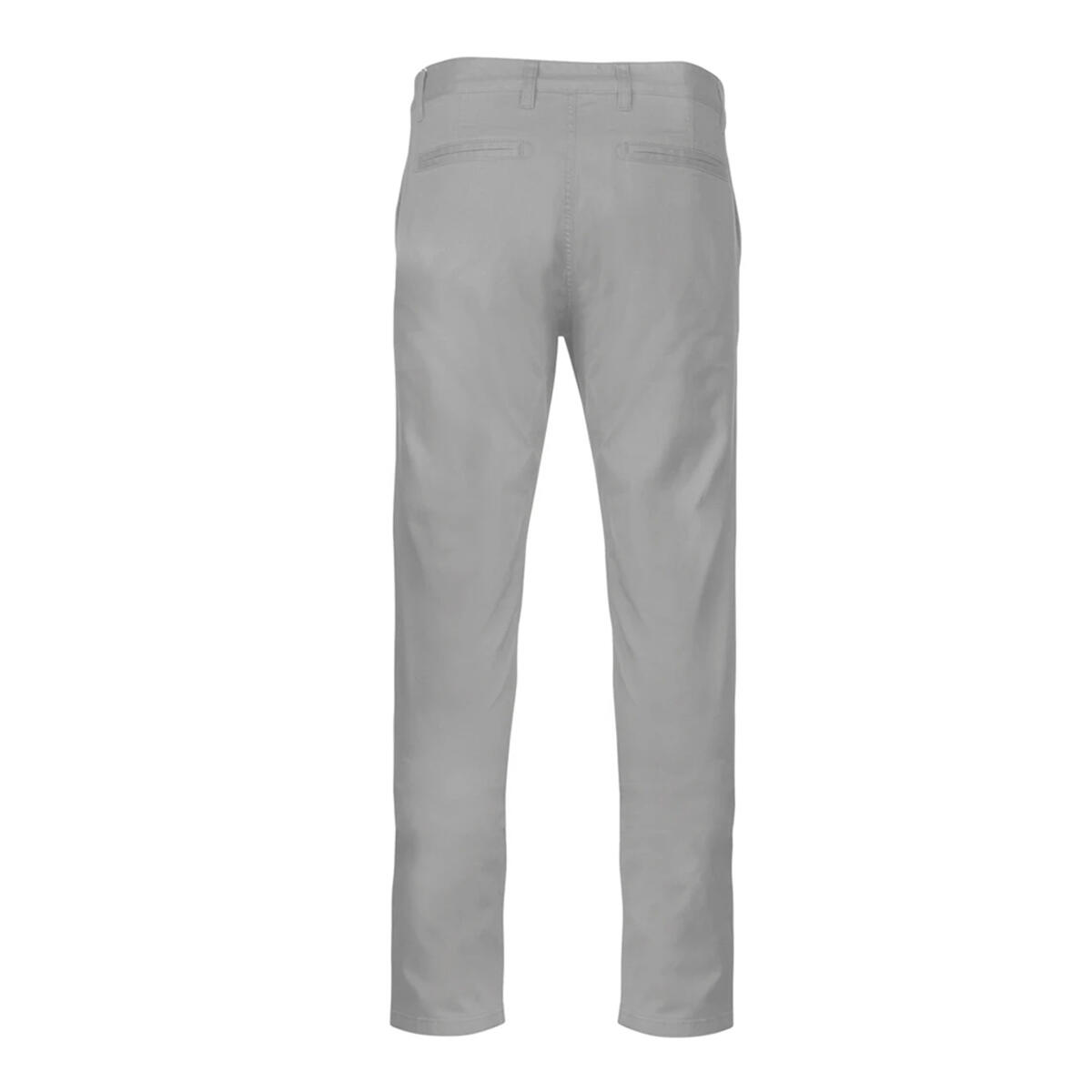 Mens Plain Modern Chinos (Fine Grey) 2/3
