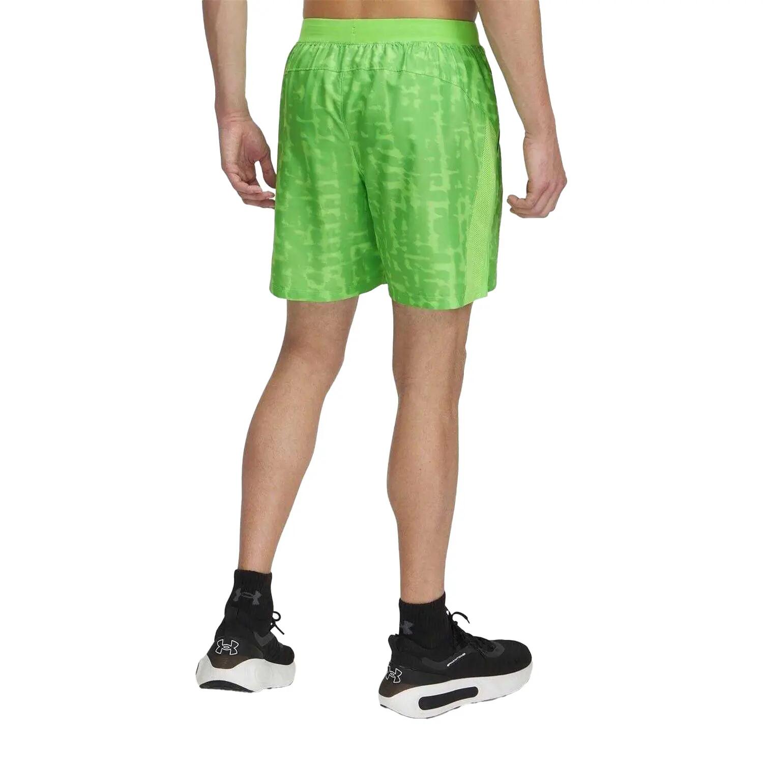 Short De Course Motif/style À Motifs PERFORMANCE Homme (Vert) 3/4