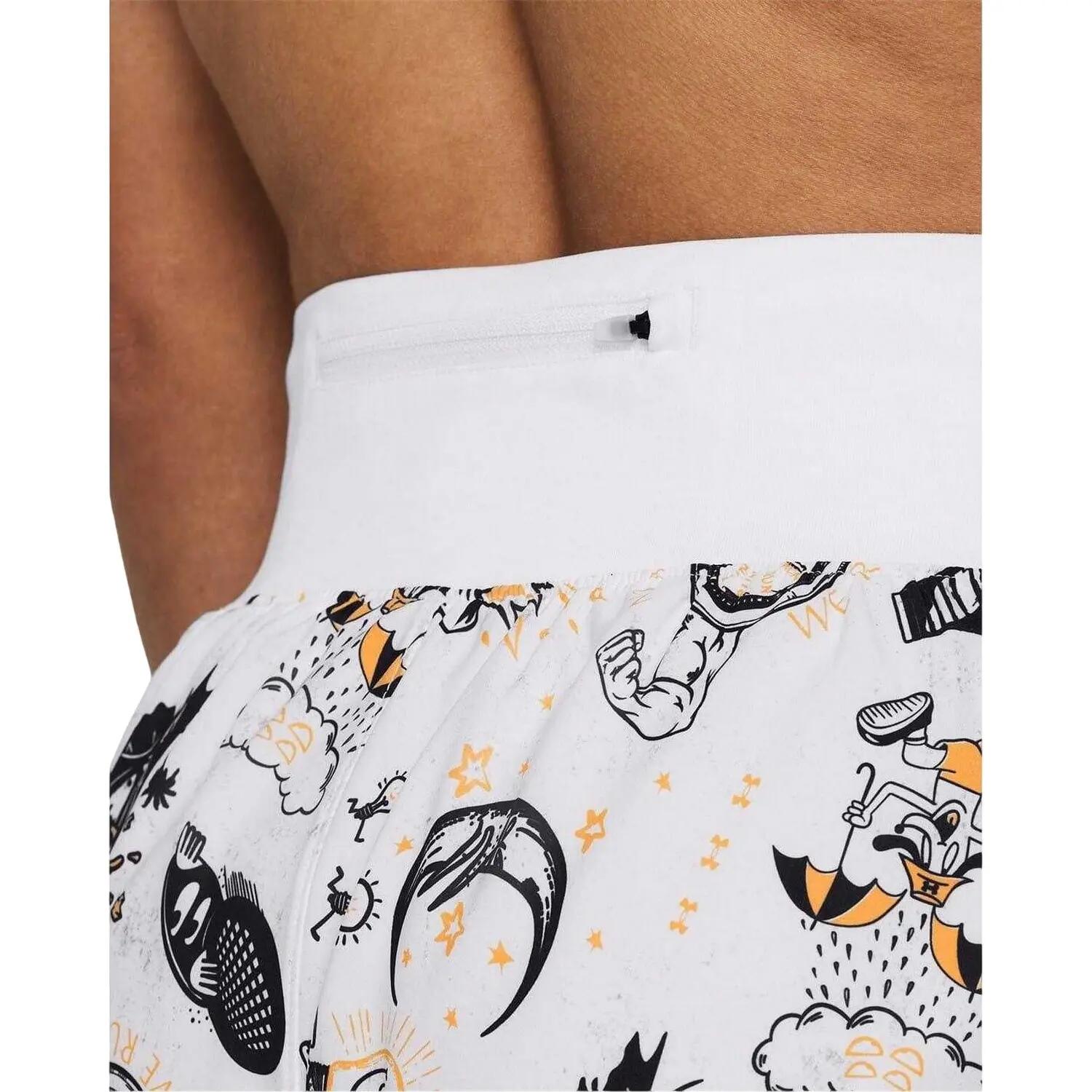 Short De Course Motif/style Imprimé Graphique Femme (Blanc) 4/4