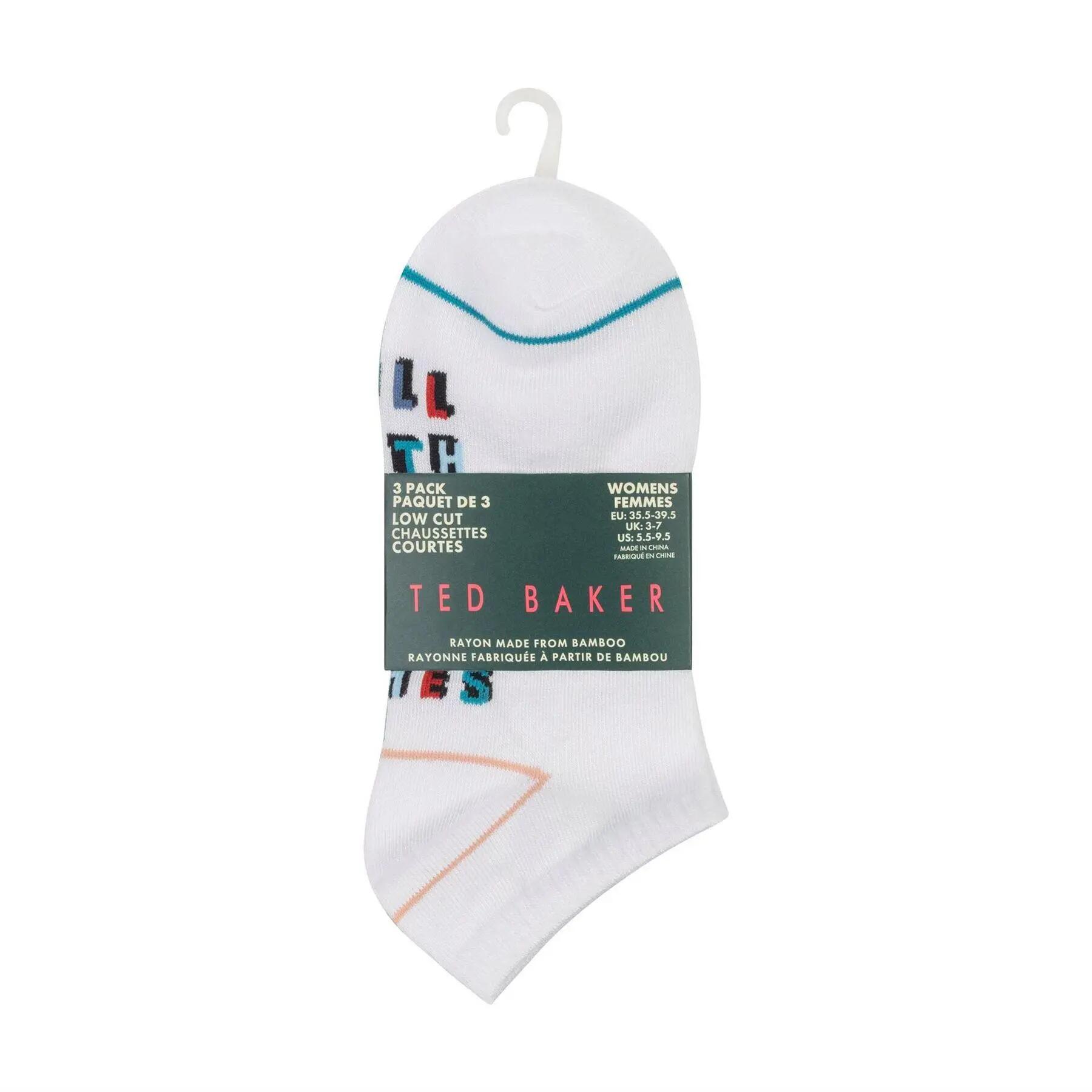 SneakerSocken für , Bambus (3erPack) Damen Weiß 2/2
