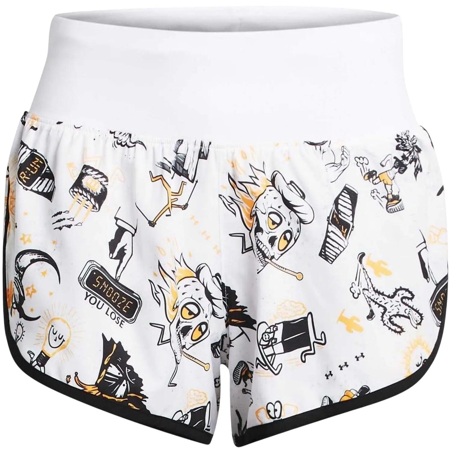 Short De Course Motif/style Imprimé Graphique Femme (Blanc) 2/4