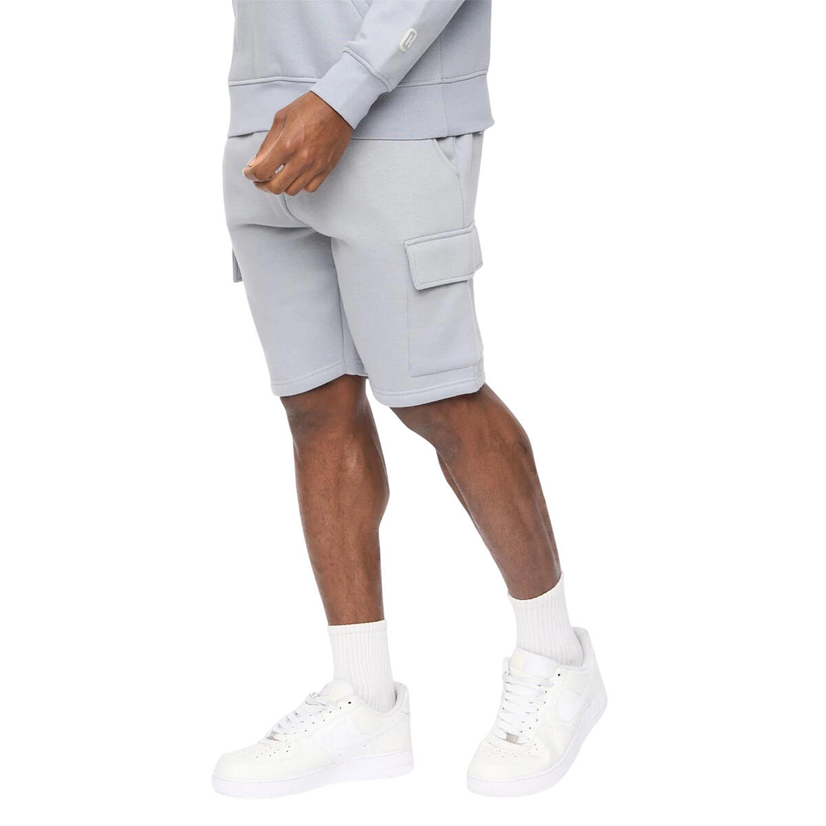 Pantaloncini Cargo Uomo Crosshatch Bardon Grigio Blu 3/3