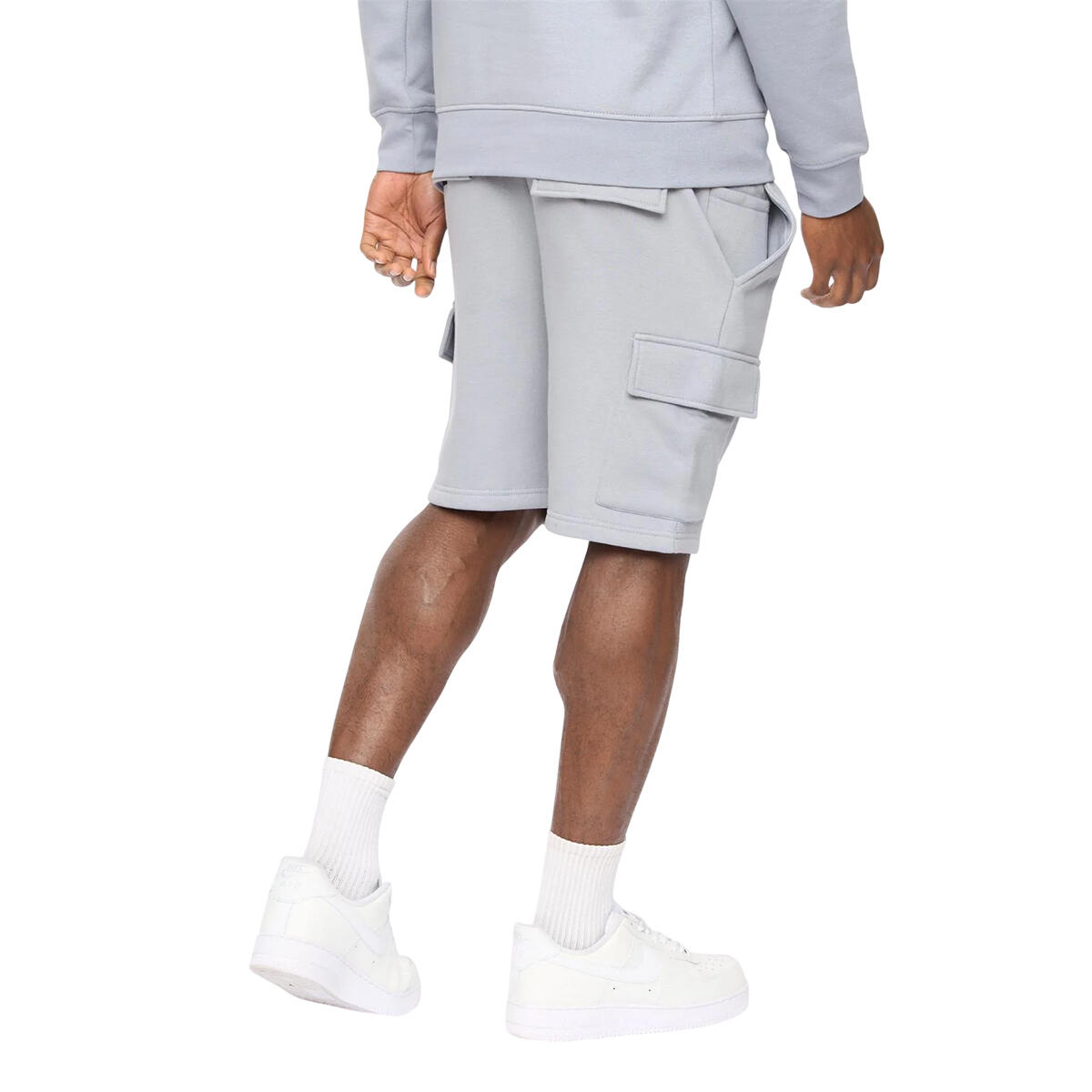 Pantaloncini Cargo Uomo Crosshatch Bardon Grigio Blu 2/3