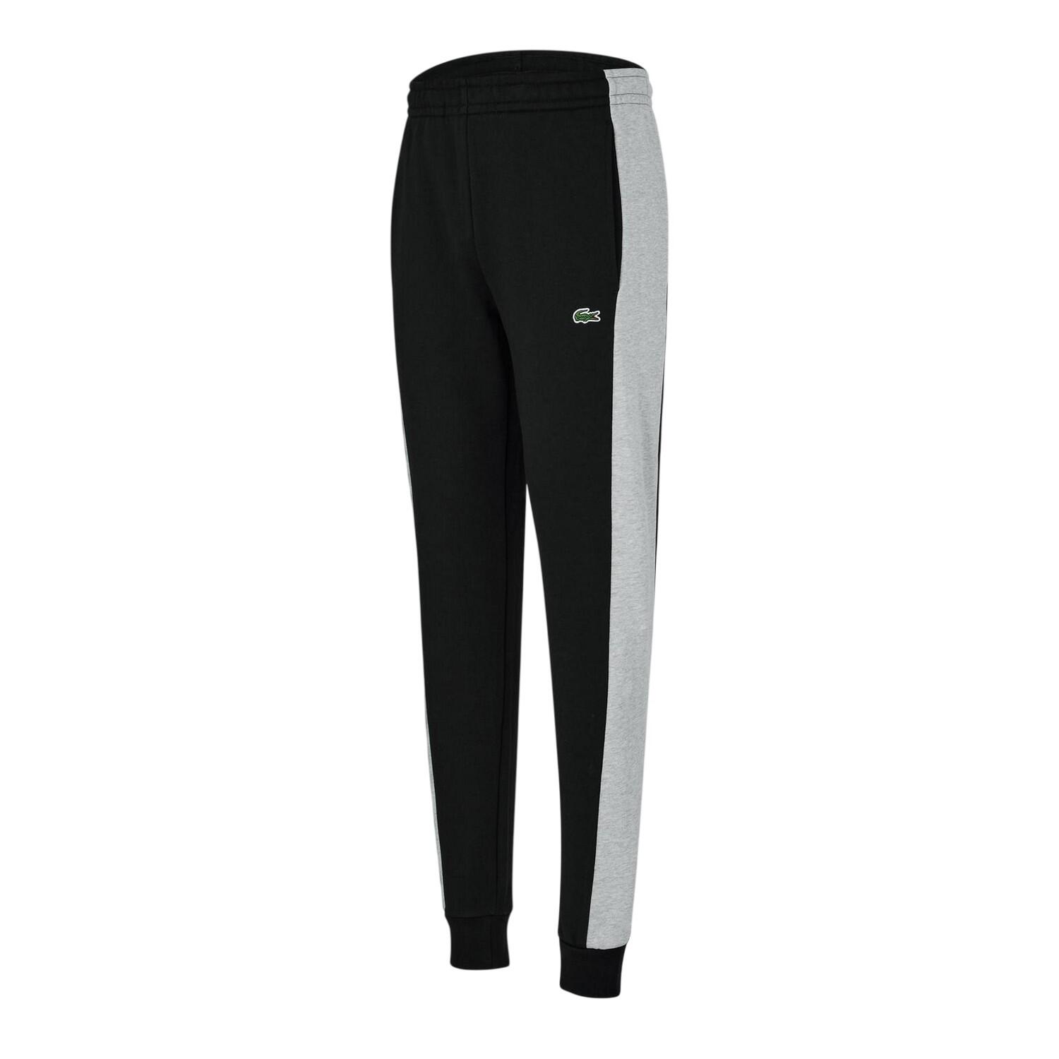 Pantaloni Da Jogging Aderente Uomo Lacoste XH1428 Nero Argento 4/4