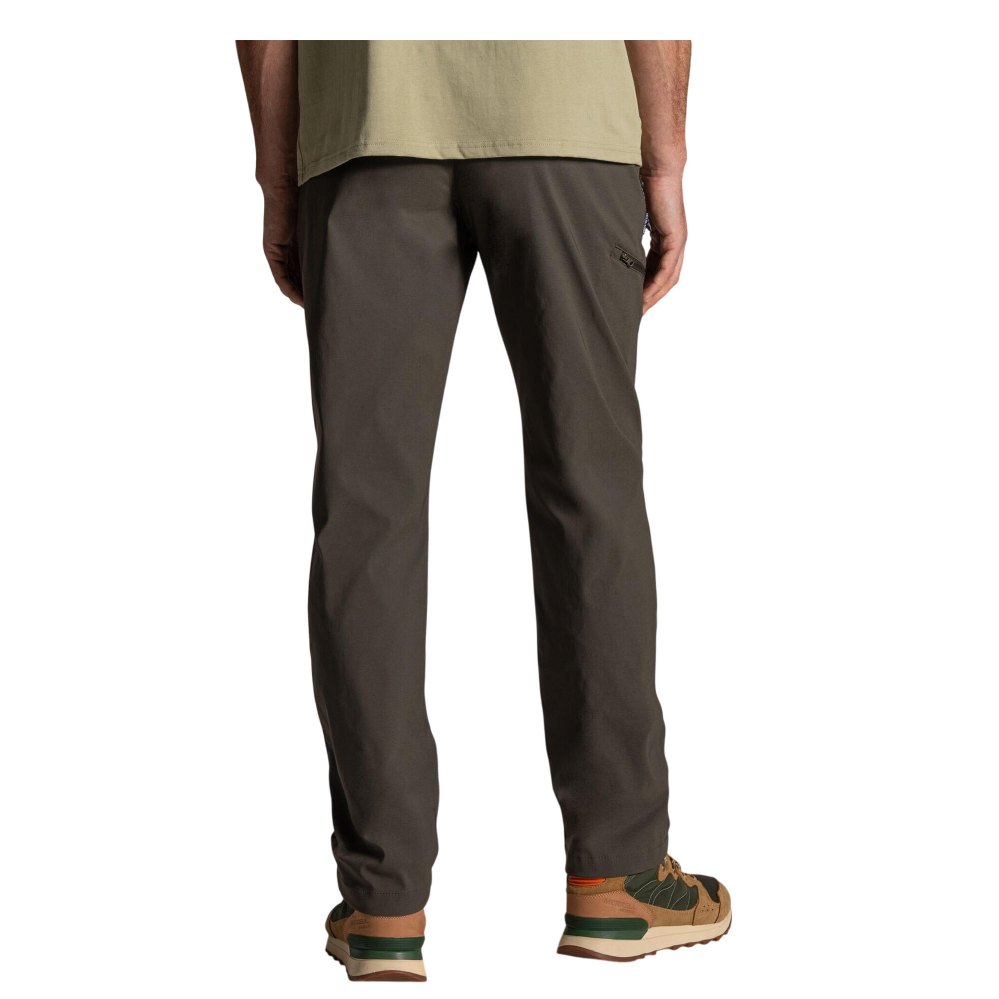 Pantalon Léger Et Uni À Taille Mihaute Semiélastiquée KIWI PRO Homme (Kaki 3/4