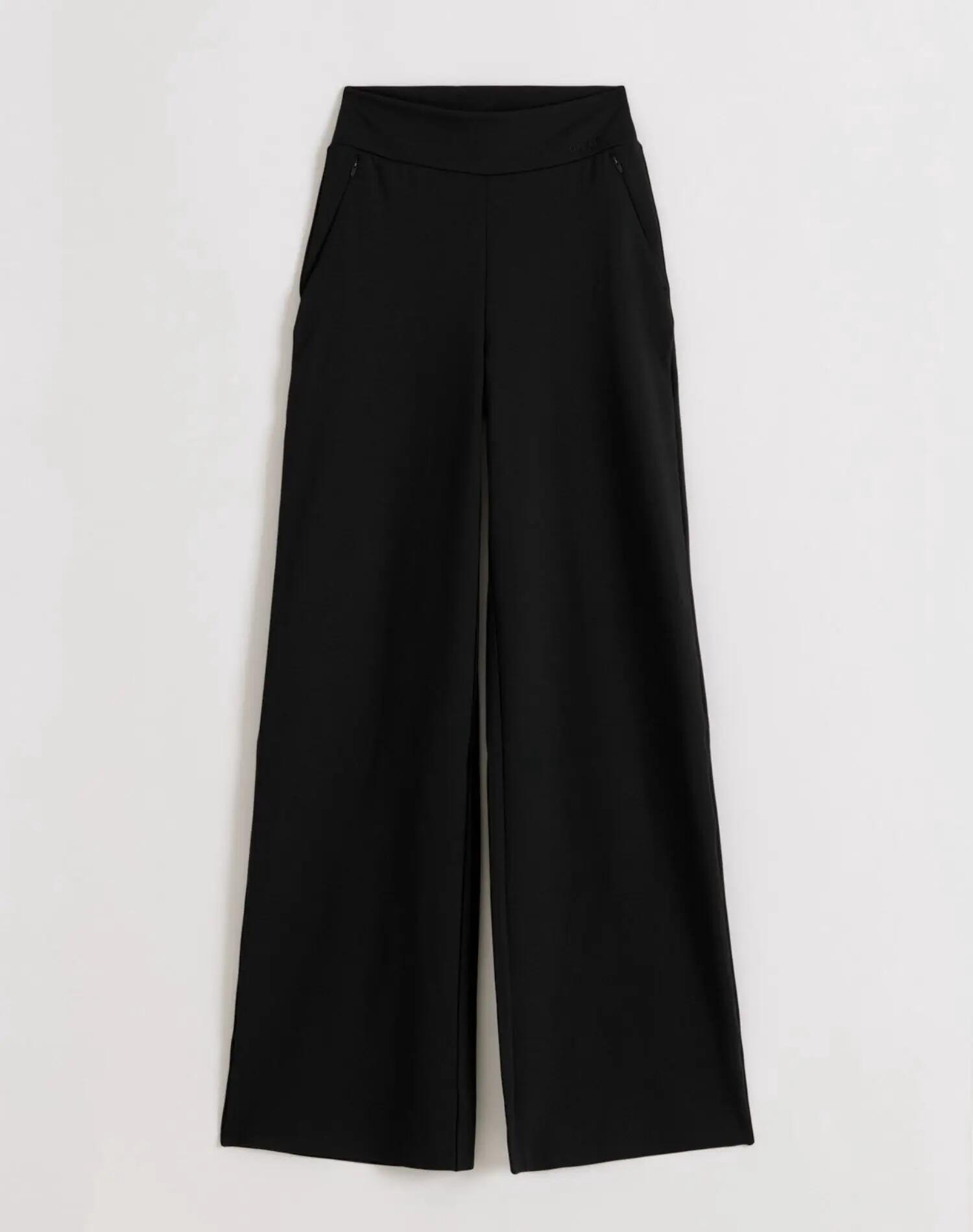 Mujer Pantalón Largo Extra Relajado Cintura Alta Sense Negro 5/5