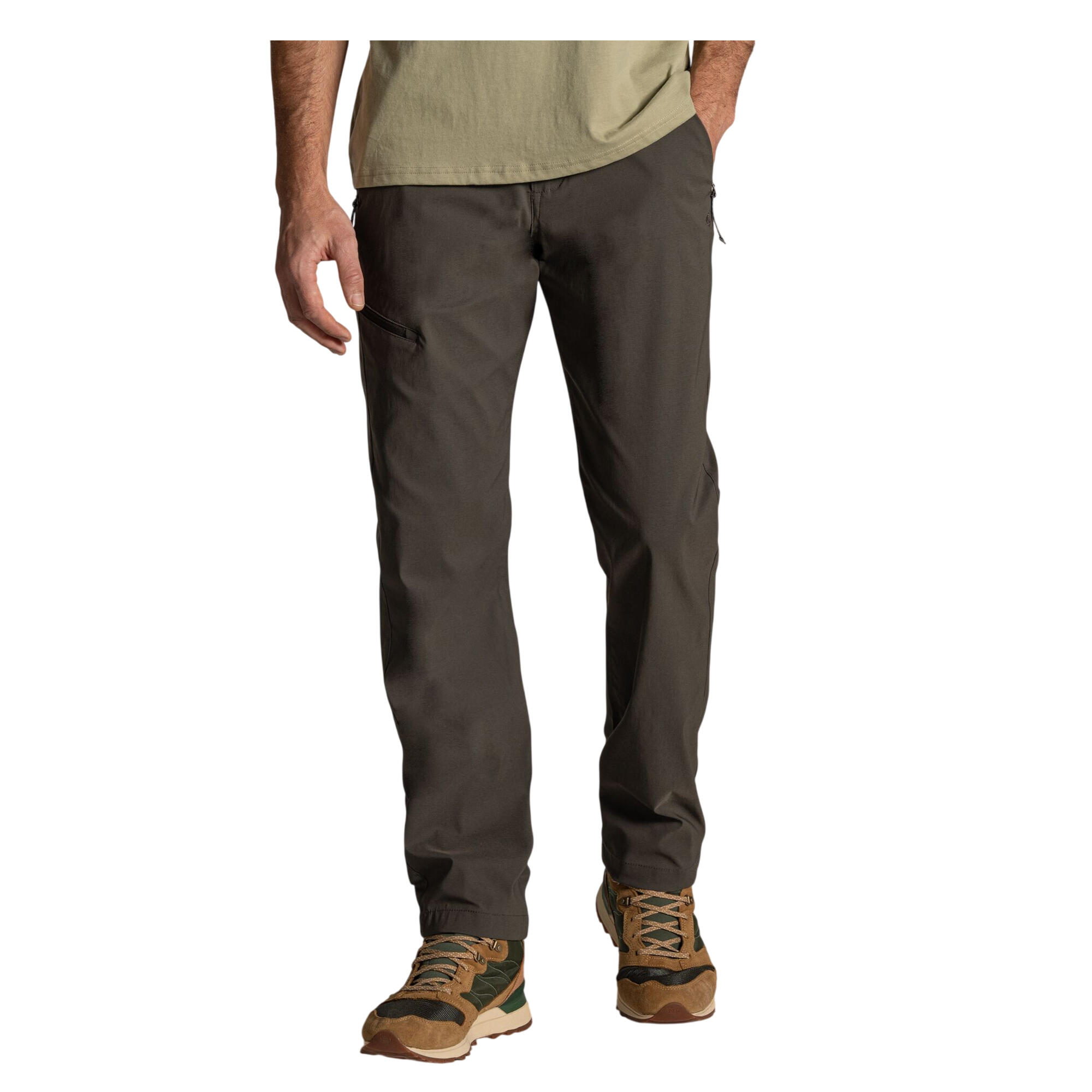 Pantalon Léger Et Uni À Taille Mihaute Semiélastiquée KIWI PRO Homme (Kaki 2/4
