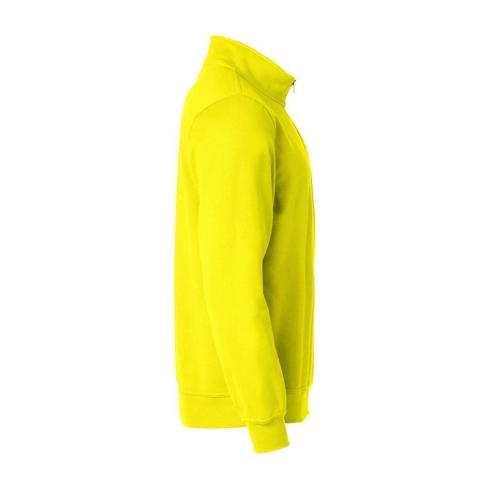 Unisex Adult Basic Half Zip Sweatshirt (Visibility Yellow) 4/4
