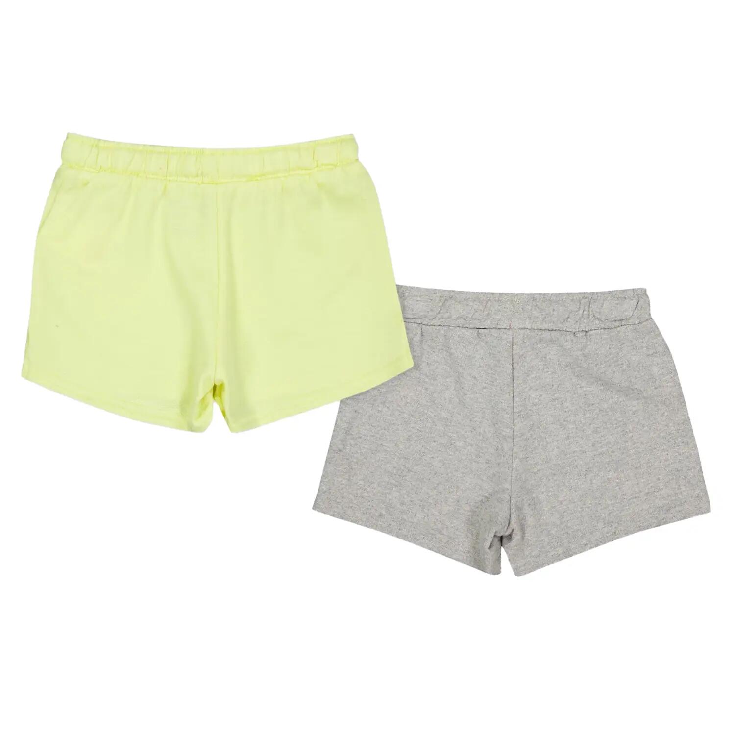 Lot De 2 Shorts Fille (Gris Clair Chiné) 2/2