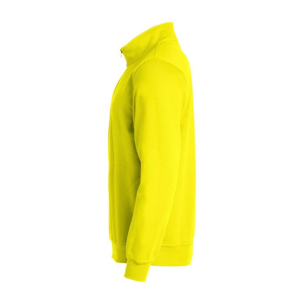 Unisex Adult Basic Half Zip Sweatshirt (Visibility Yellow) 3/4