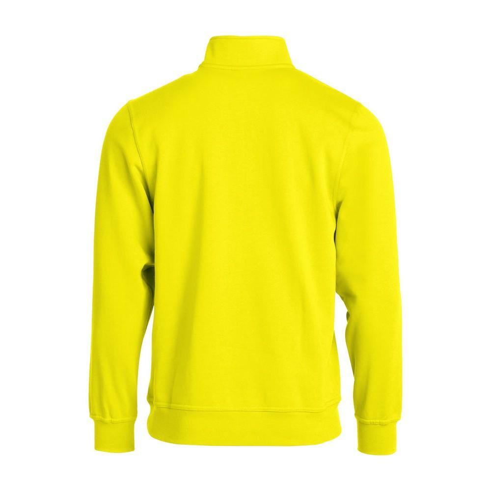 Unisex Adult Basic Half Zip Sweatshirt (Visibility Yellow) 2/4