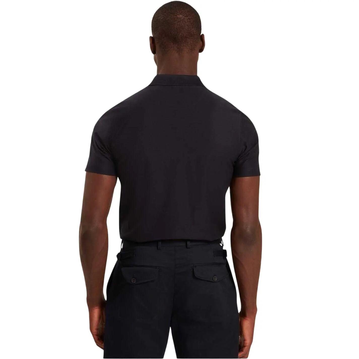 Polo Motif/style Texturé Homme (Bleu Marine) 3/4