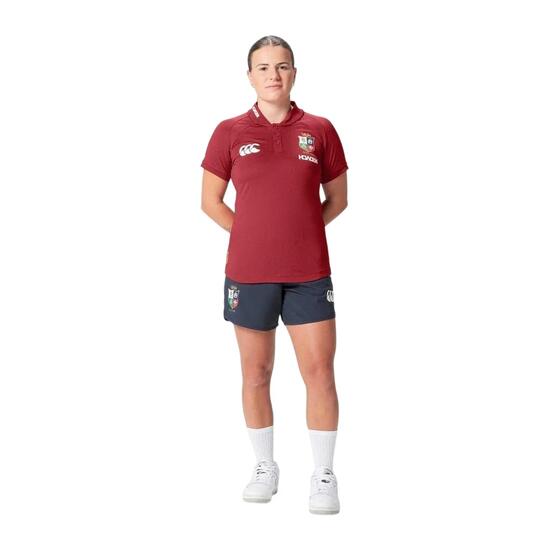 Polo Motif/style British & Irish Lions Femme (Rouge Écarlate)