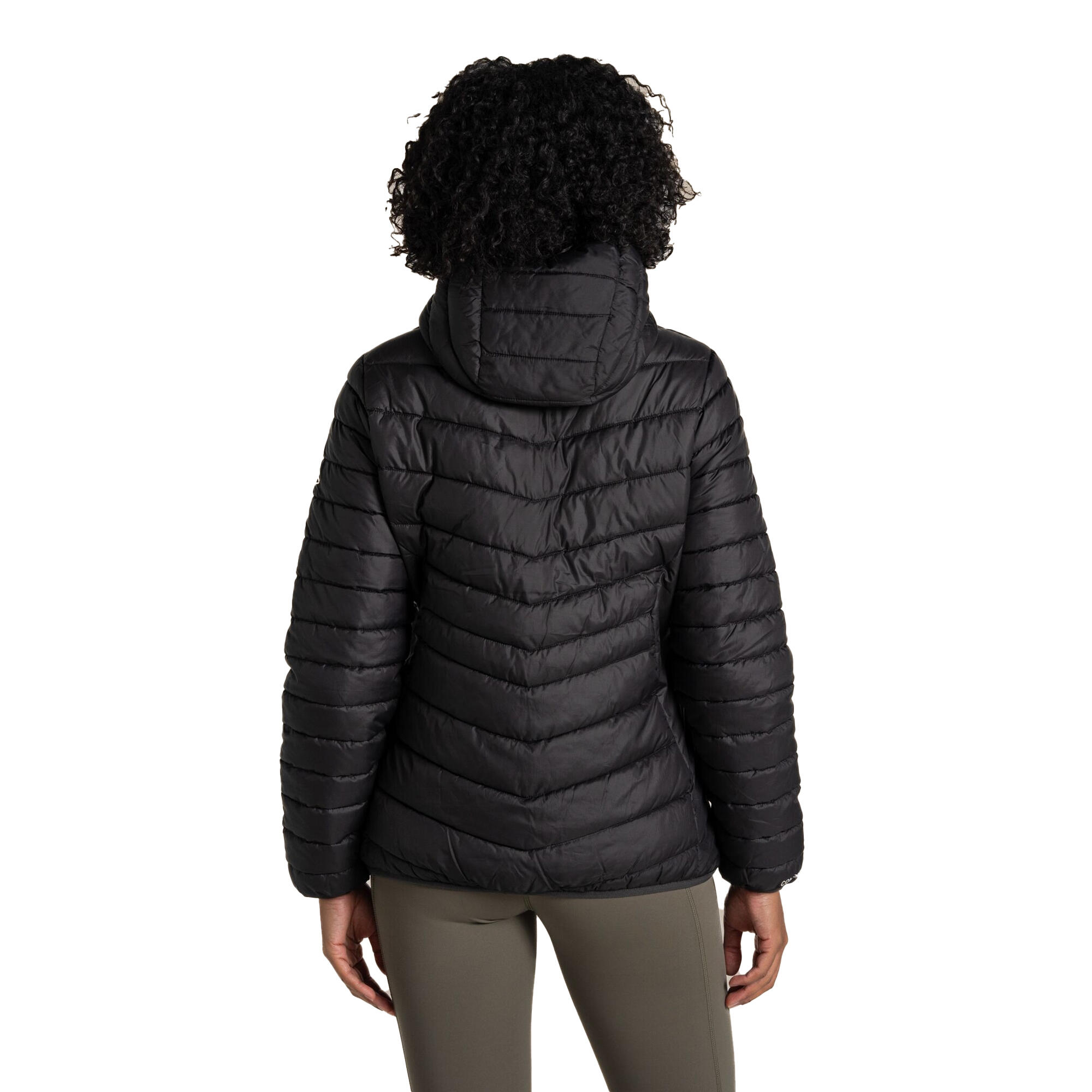 Giacca Isolato Con Cappuccio Donna Craghoppers Compresslite IX Nero 3/4
