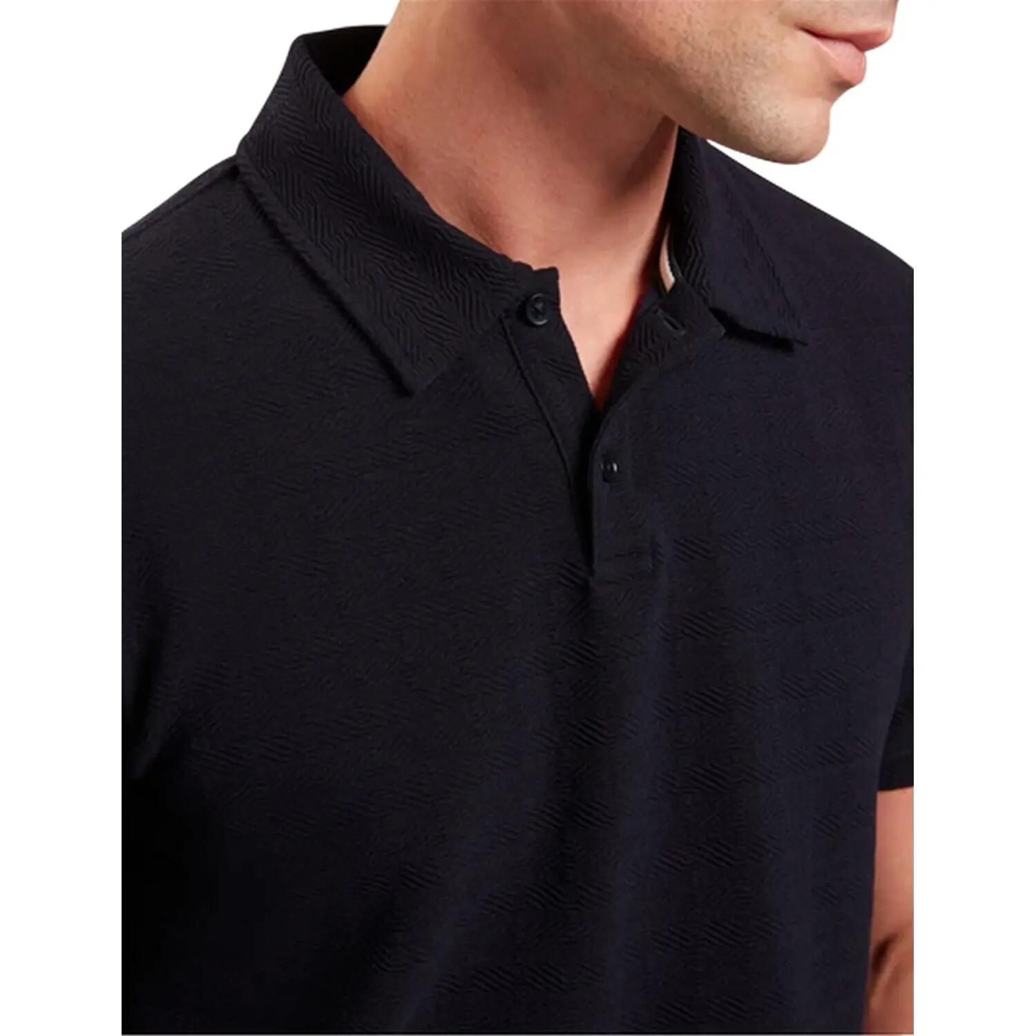Polo Motif/style Texturé Homme (Bleu Marine) 4/4
