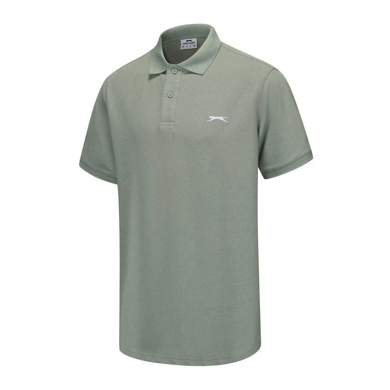 Mens Embroidered Logo Polo Shirt (Pistachio) 3/4