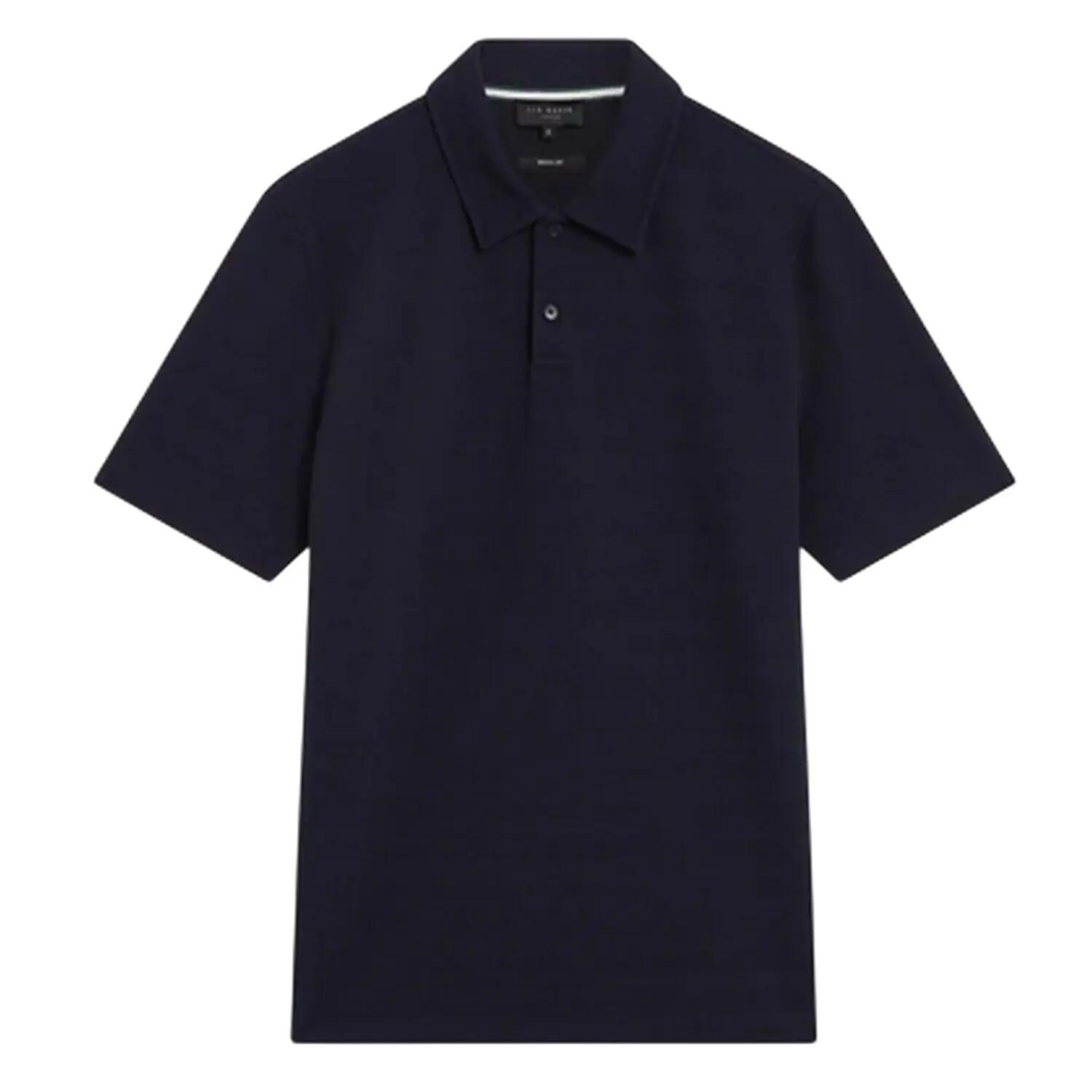 Polo Motif/style Texturé Homme (Bleu Marine) 2/4