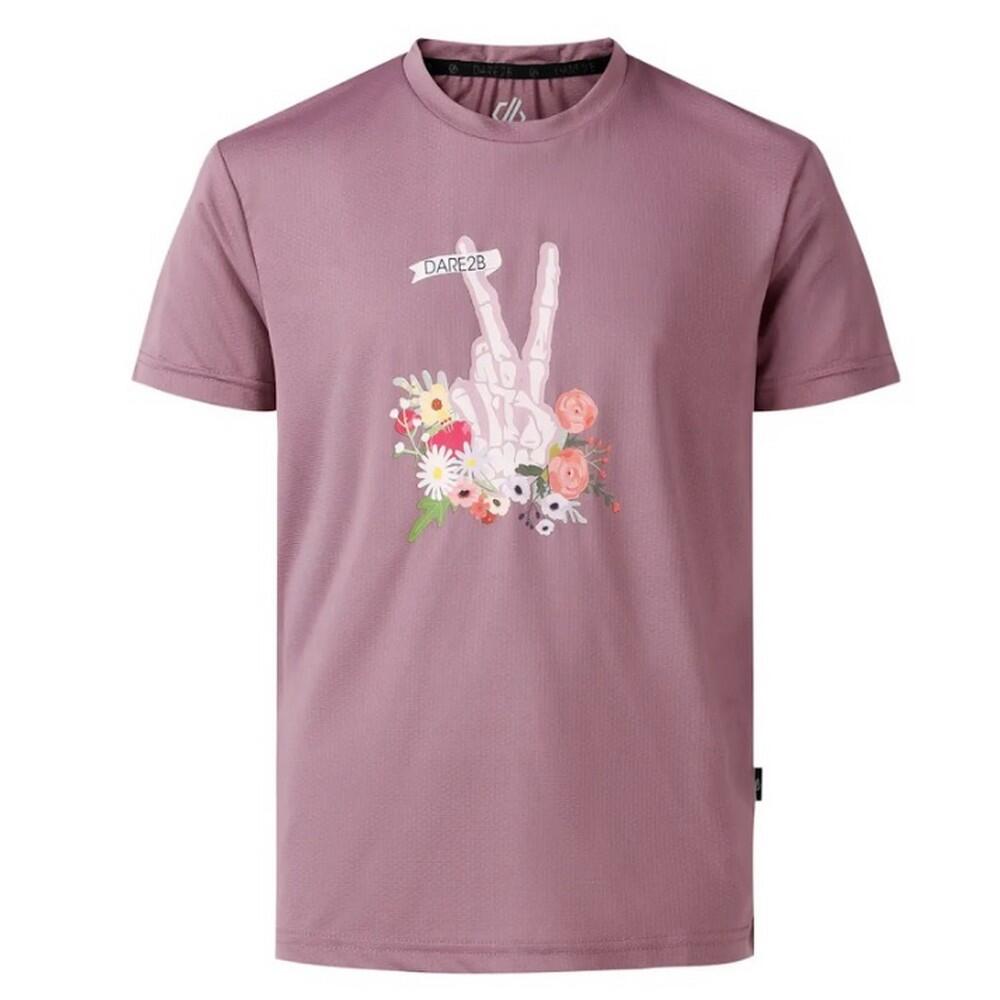 Childrens/Kids Amusing Skeleton Hand TShirt (Dusky Orchid)