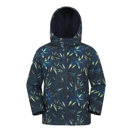 Veste Softshell À Capuche Motif/style Imprimé Intégral EXODUS Enfant (Bleu De