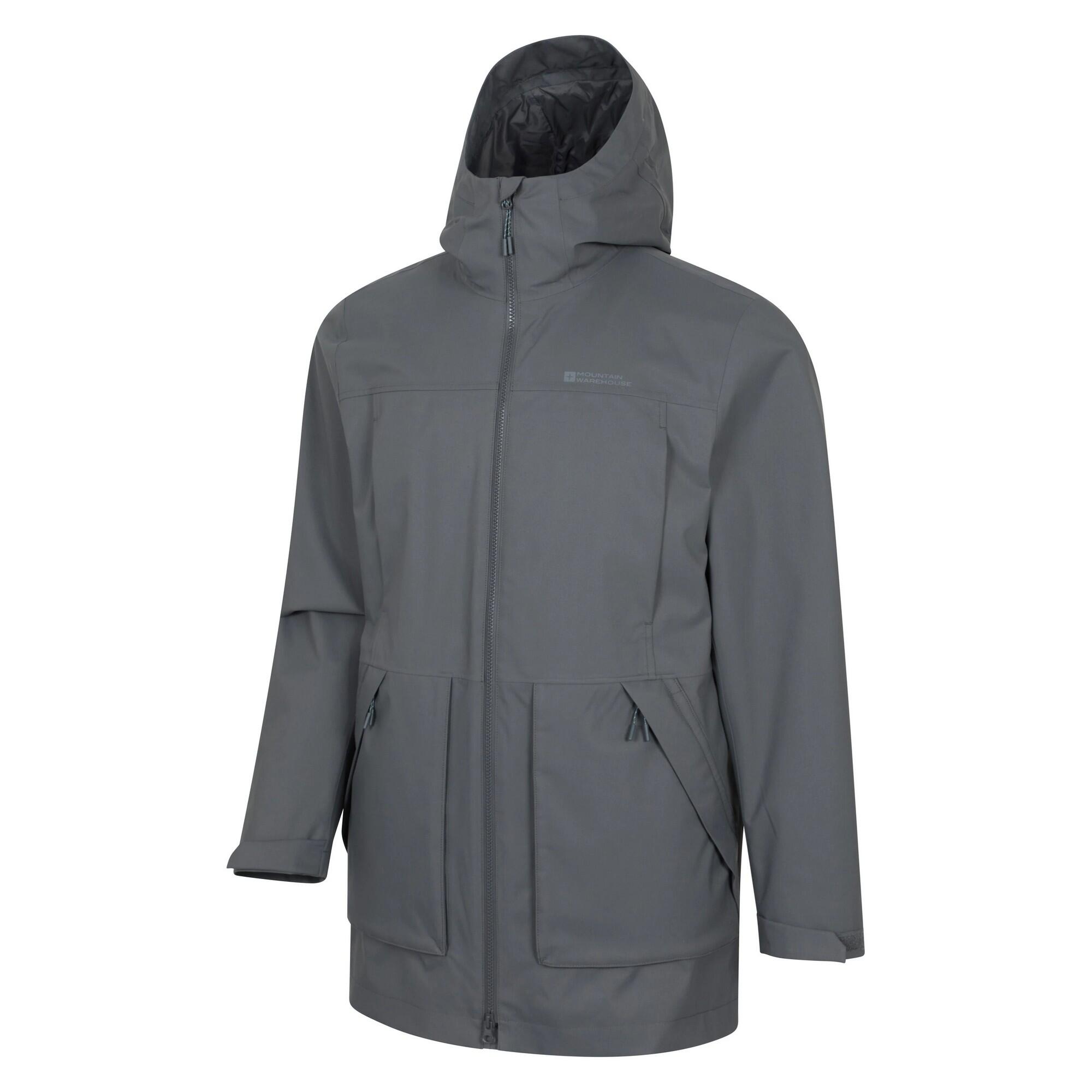 Mens Harbour Waterproof Jacket (Grey) 3/4