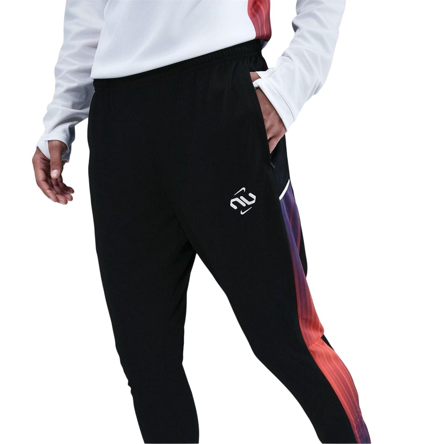 Pantaloni Da Jogging Blocchi Di Colore Conico Donna Nike Track Nero 3/4