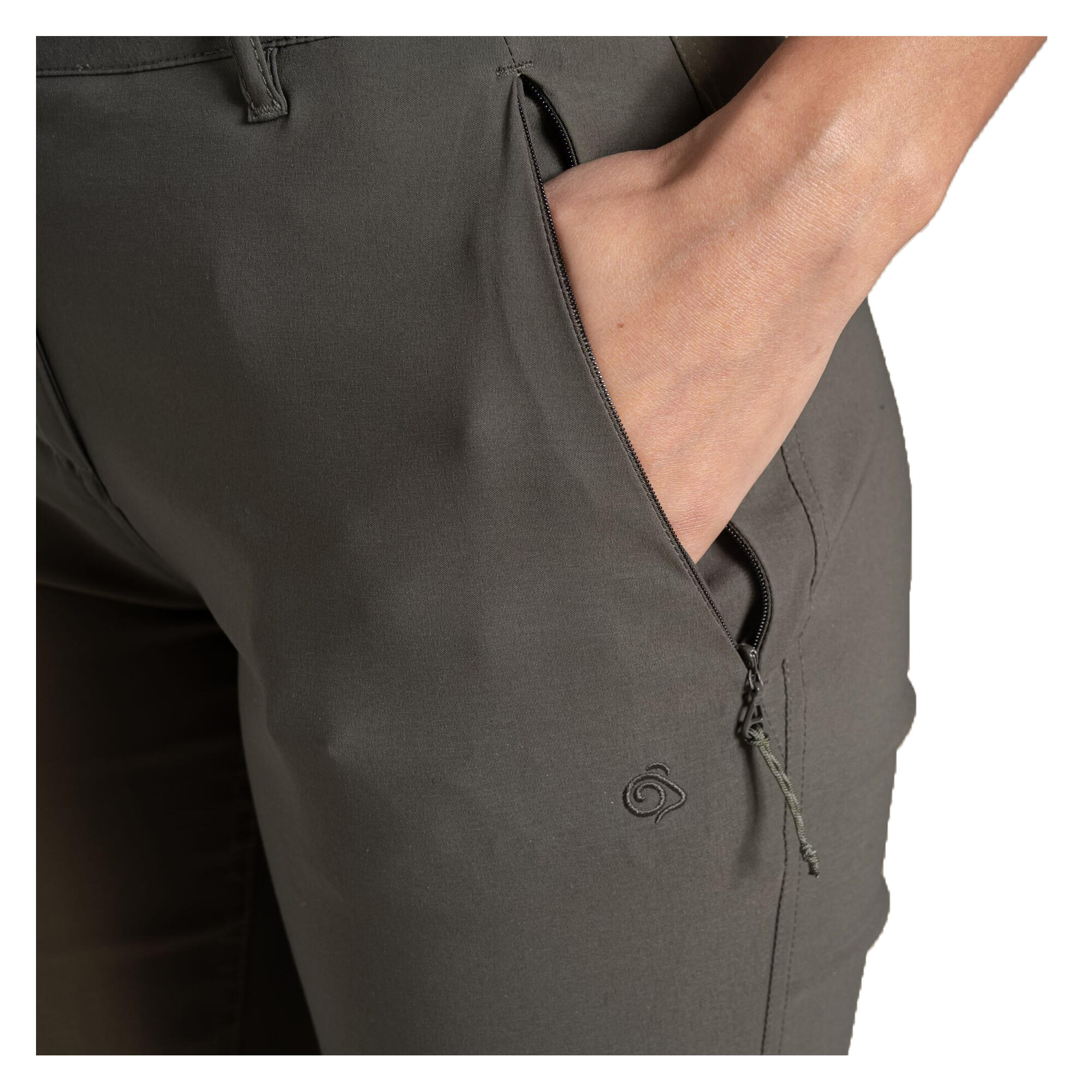 Pantalon Uni À Taille Mihaute KIWI PRO Femme (Kaki) 4/5