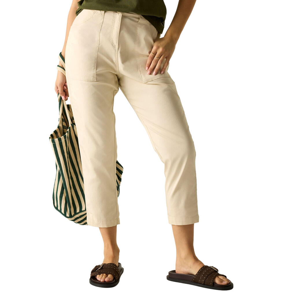 Womens/Ladies Shorebella Capri Trousers (Light Vanilla)