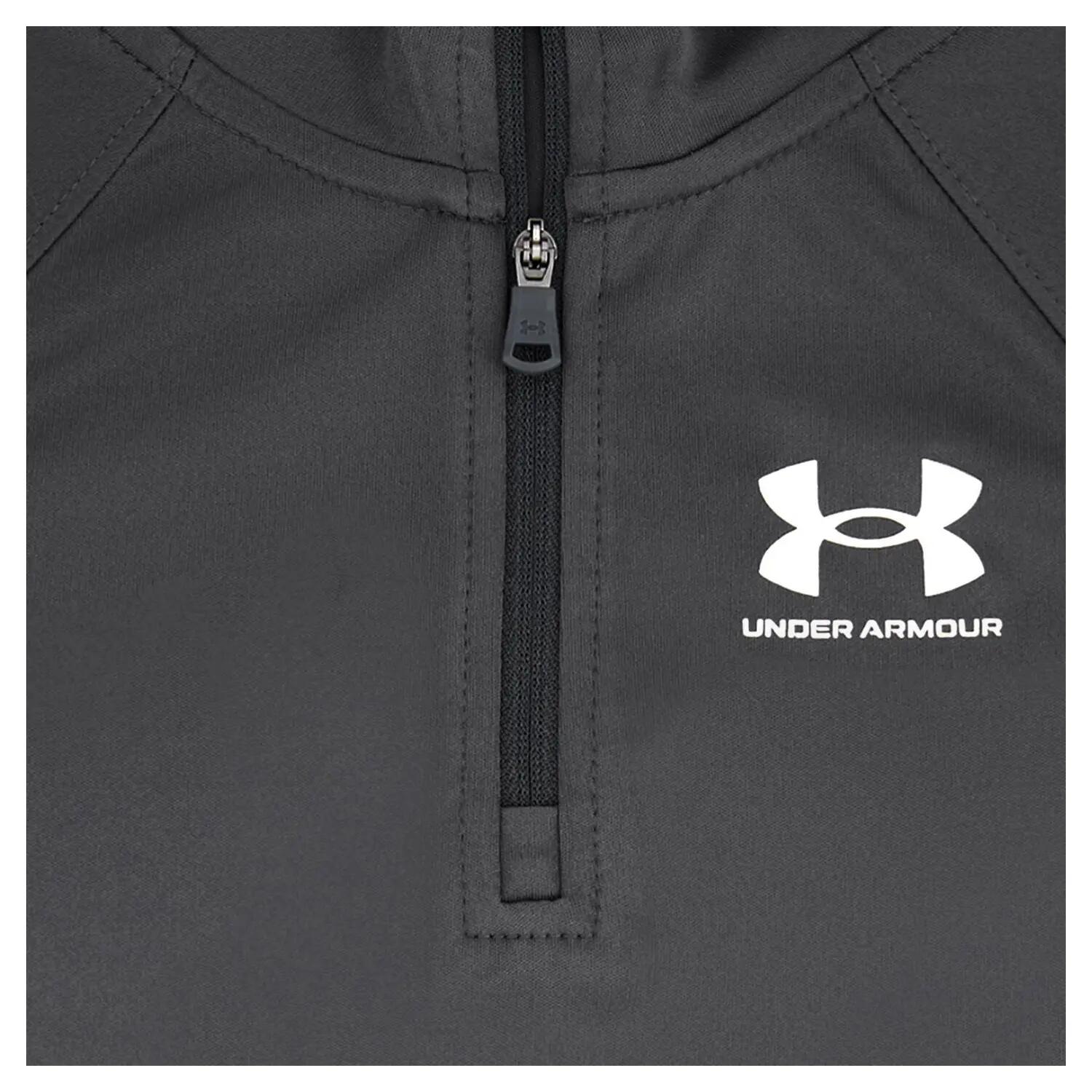 Tuta Cerniera Ad Un Quarto Set Ragazzi Under Armour Grigio Nero 3/3