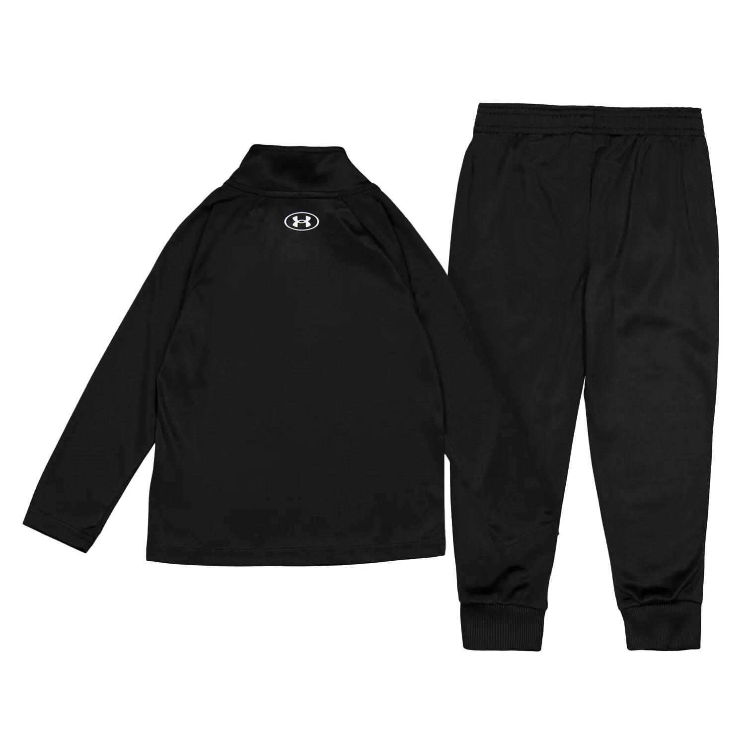Boys Quarter Zip Tracksuit Set (Black) 2/3