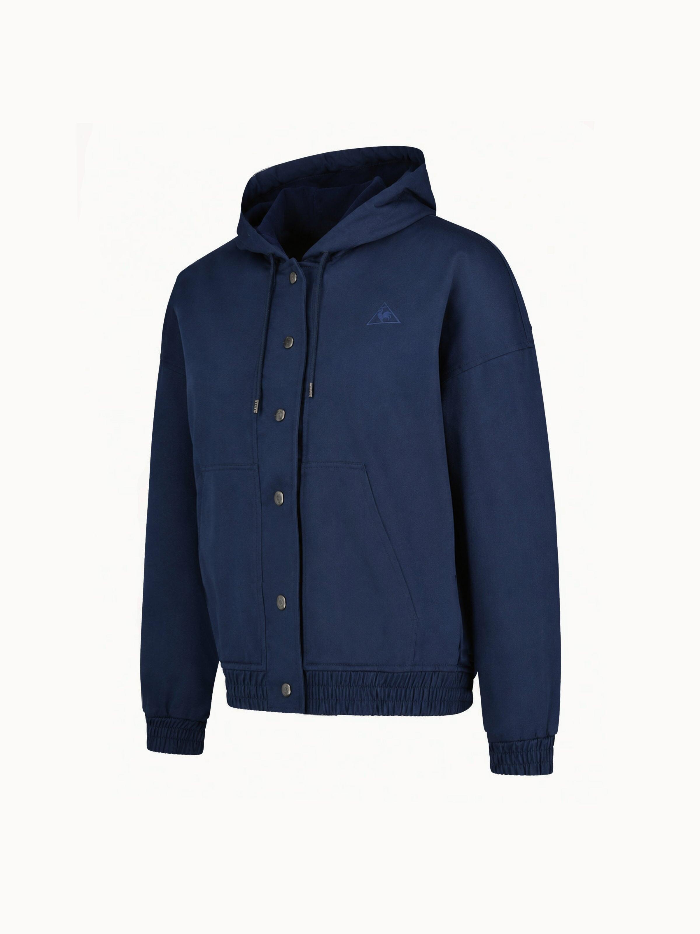 Veste à capuche en sergé de coton Essentiels ton/ton 3/3