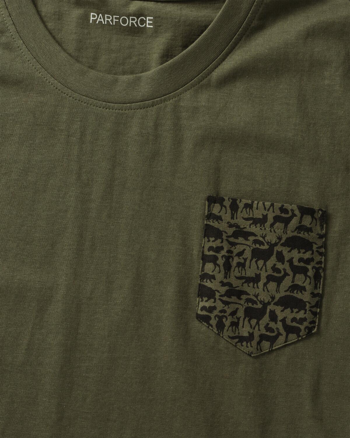 Damen T-Shirt Brusttasche Waldtiere 3/3