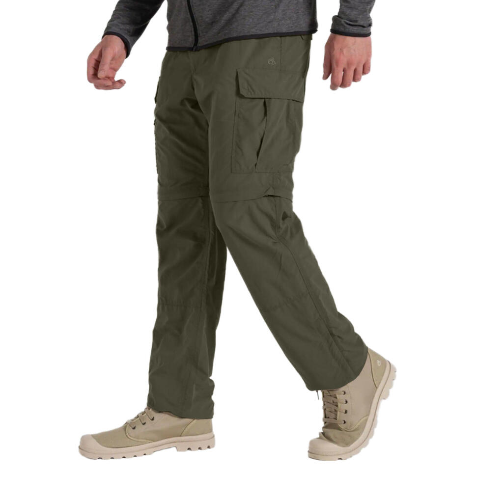 Childrens/Kids Nosilife Convertible Hiking Trousers (Woodland Green)