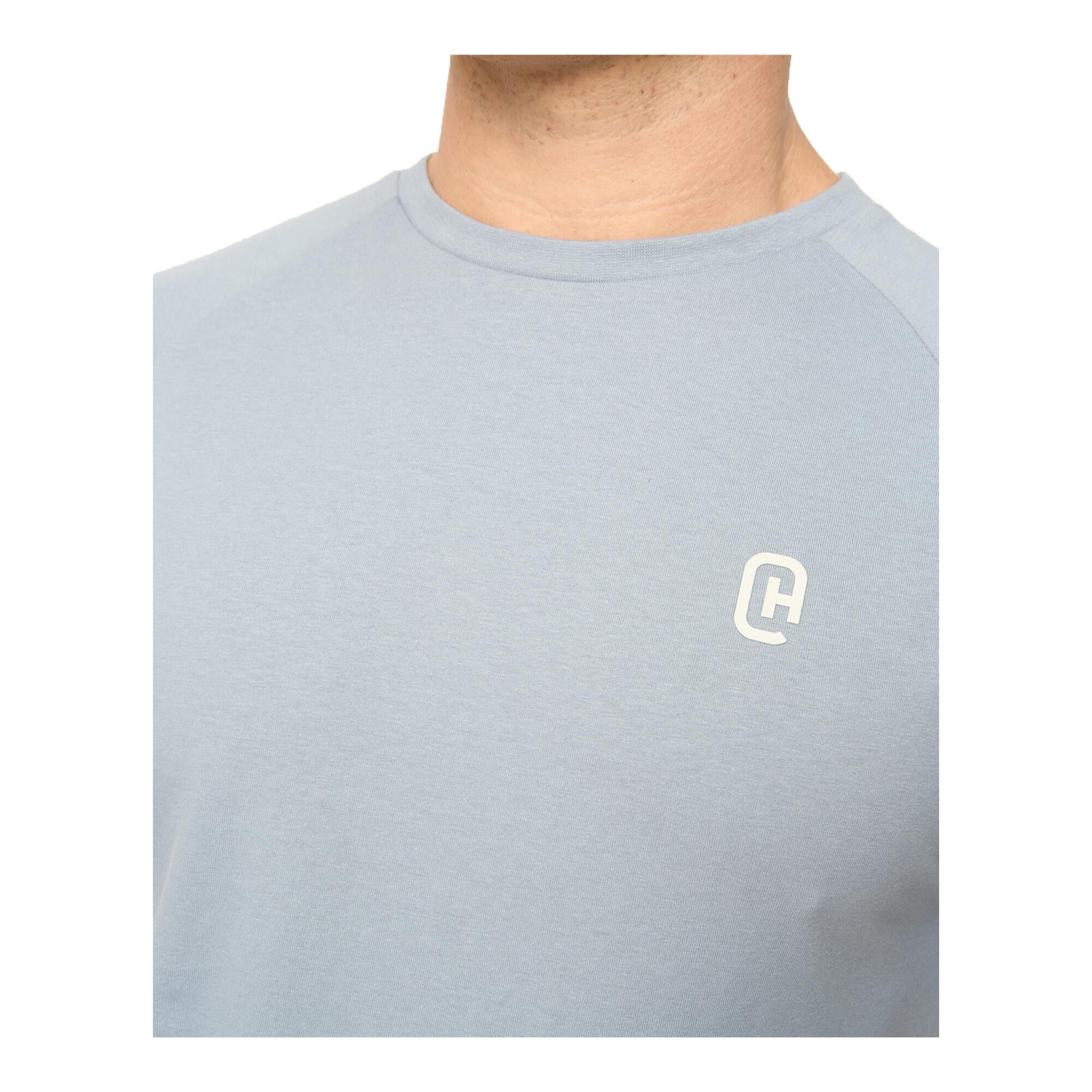 Maglietta Uomo Crosshatch Cresswill Grigio Blu 4/4