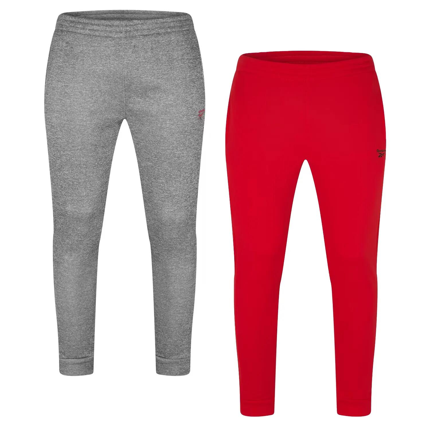 Lot De 2 Pantalons De Jogging BASIC Enfant (Gris / Rouge) 2/4