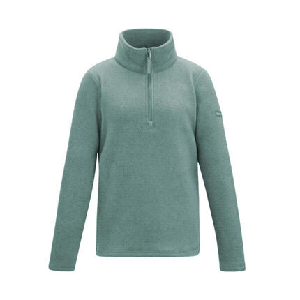 Veste Polaire À Col Montant Zippé Motif/style Rayures SOLENNE Femme (Rose Rouge