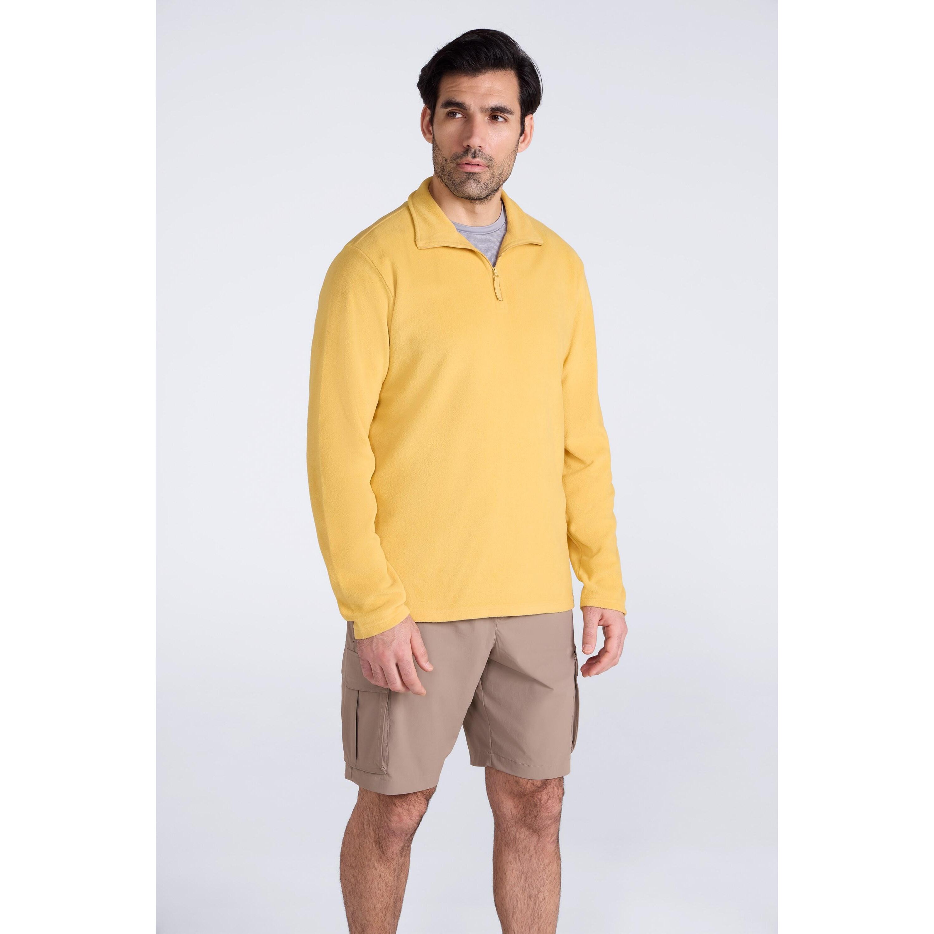 Mens Camber II Half Zip Fleece Top (Bright Yellow) 3/3