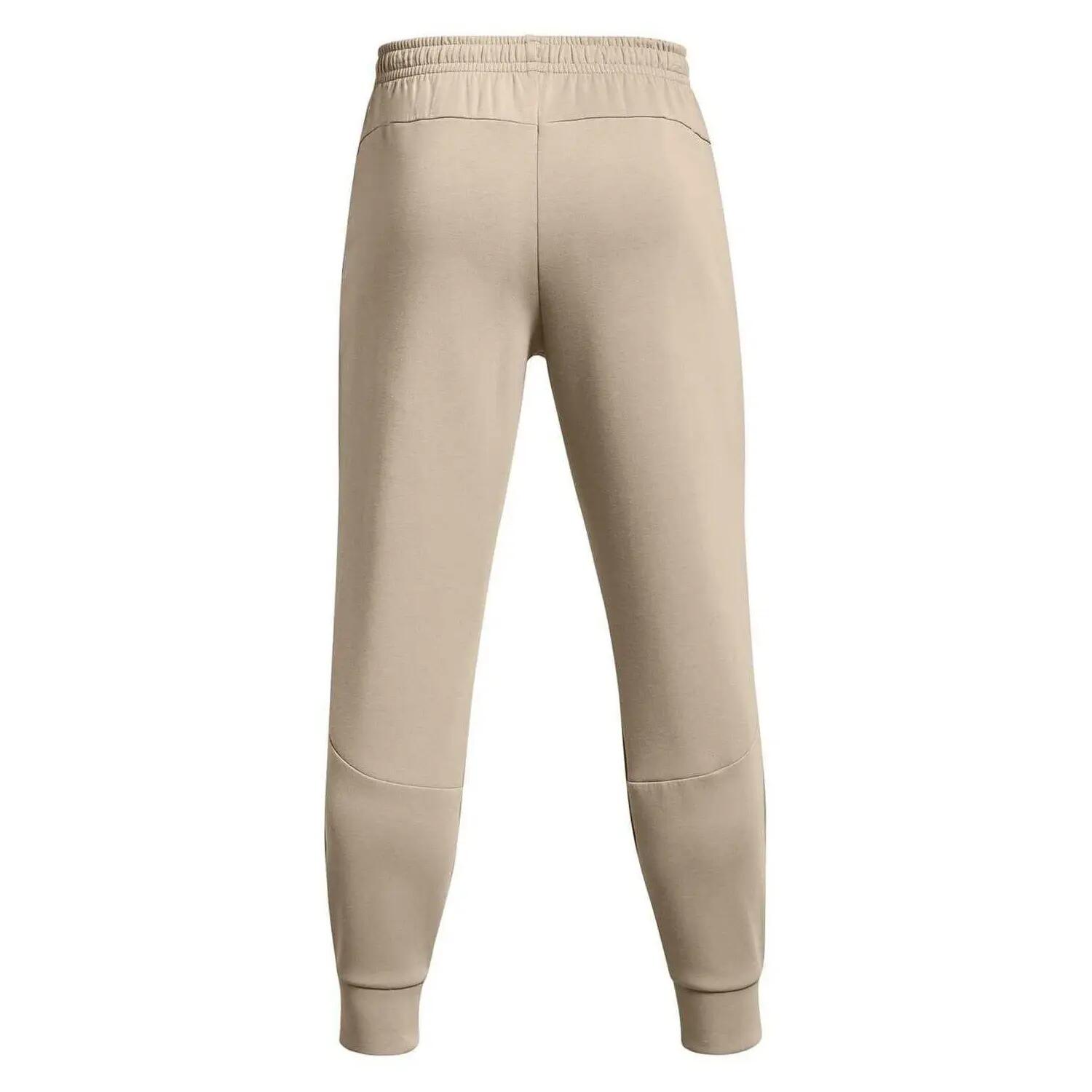Mens Unstoppable Fleece Zip Pocket Joggers (Brown) 2/3