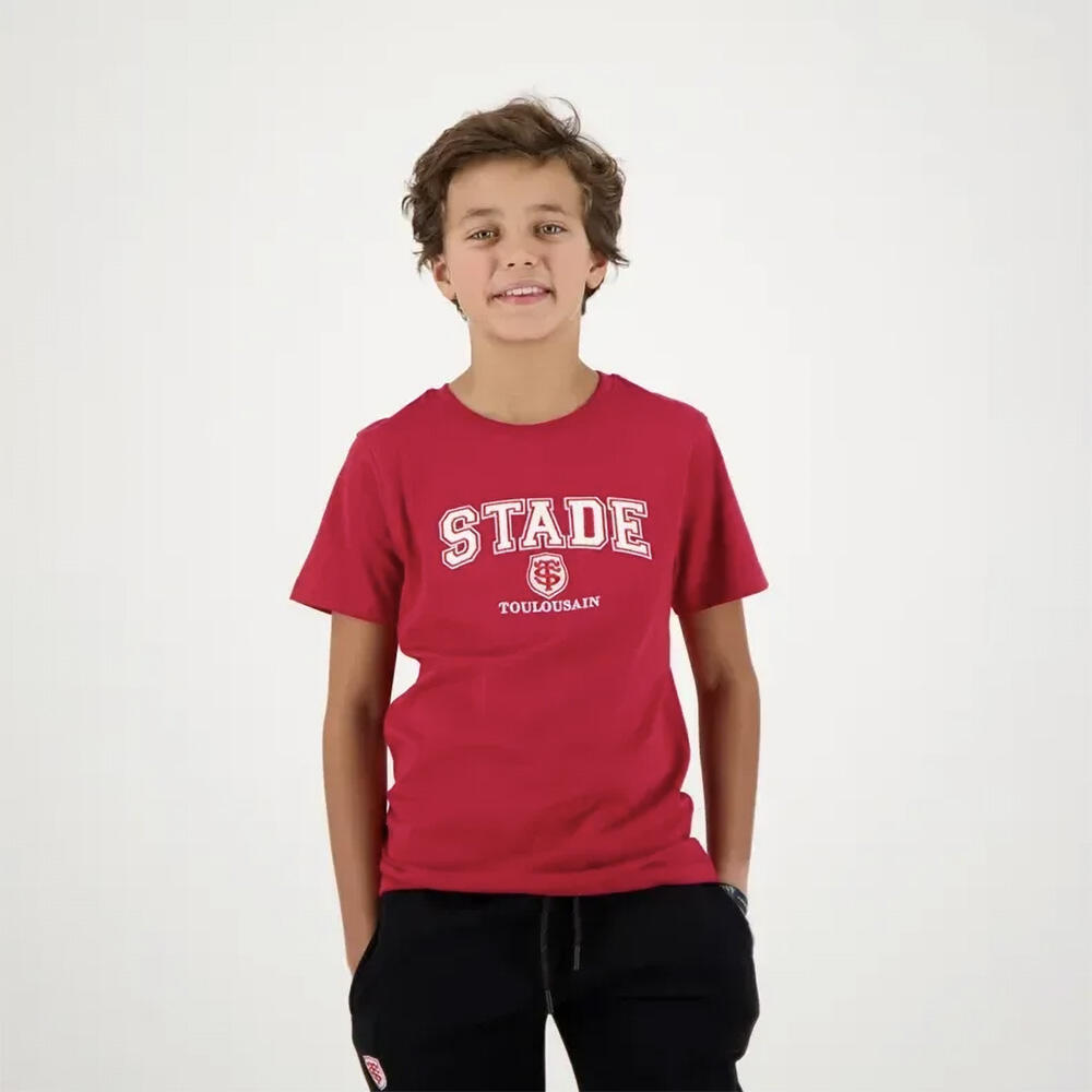 T-shirt manches courtes Enfant Brodi Stade Toulousain Rouge 5/5