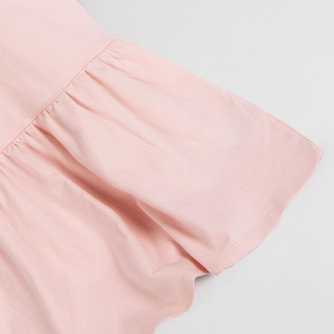 Vestido infantil Stitch em algodão felpudo francês com capuz, rosa claro 4/4