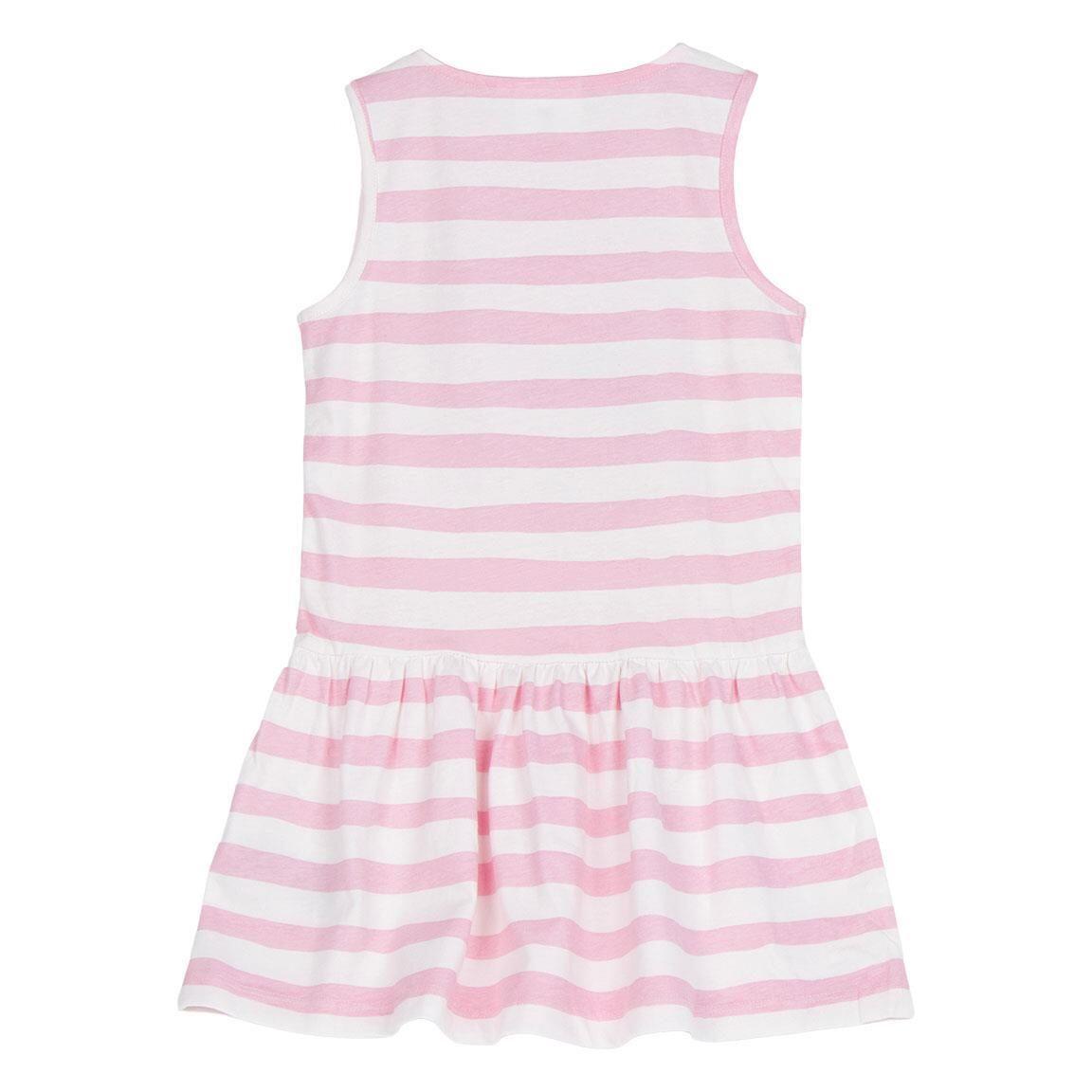 Vestido infantil Stitch, vestido sem mangas em malha de algodão com listras 2/6