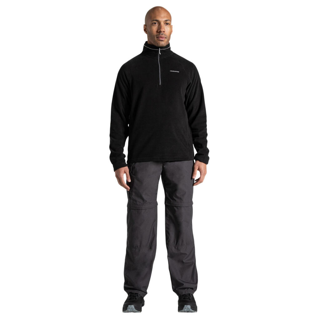 Mens Kiwi Peached Convertible Trousers (Black Pepper)