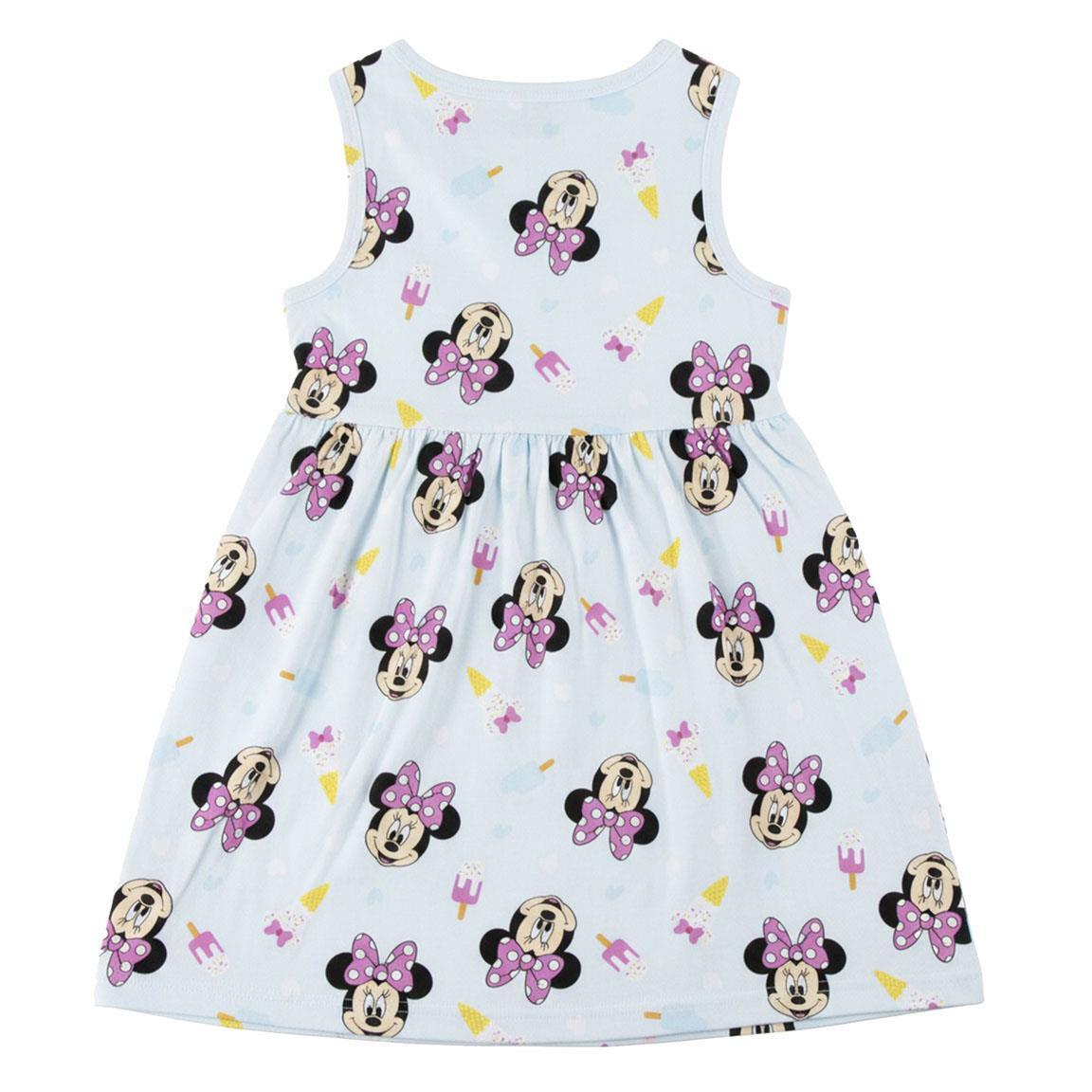 Vestido infantil sem mangas da Minnie Mouse em malha de algodão, estampa 3/6