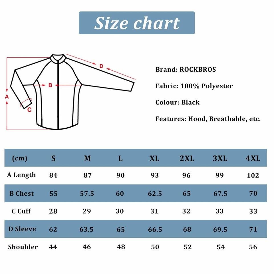 ROCKBROS Regenmantel Regenjacke Wasserdicht Winddicht Damen Herren 6/6