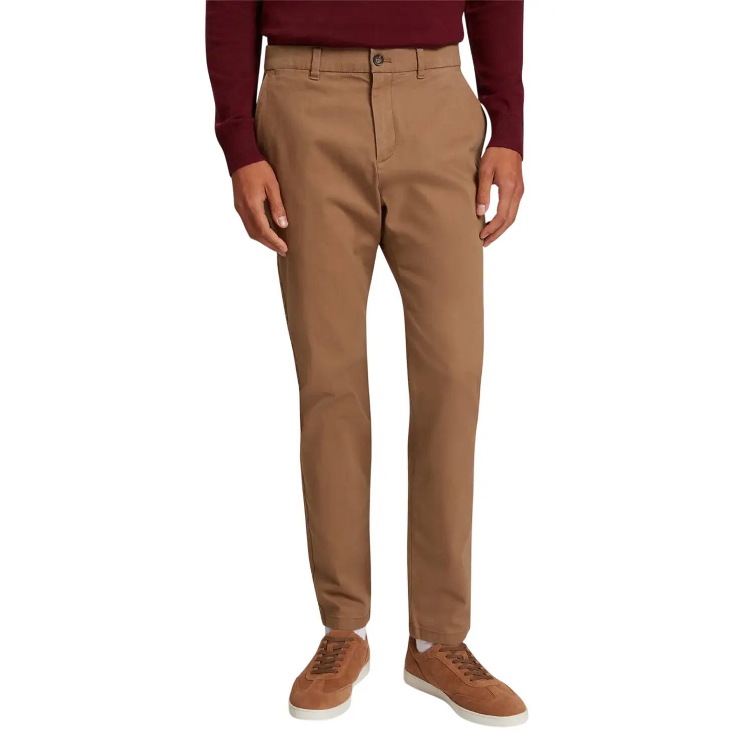 Chino Motif/style Uni Homme (Marron Clair) 3/3