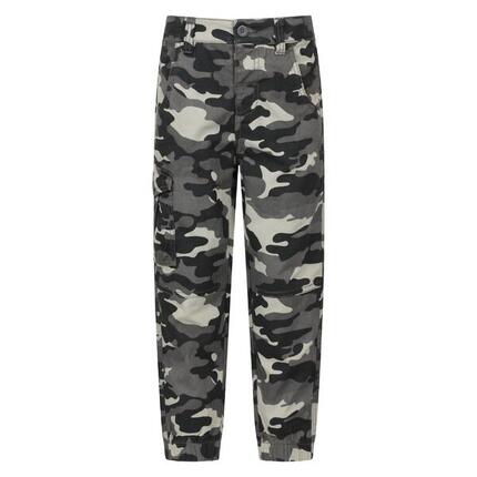 Pantalon À Poches Motif/style Camouflage Garçon (Noir Camouflage)