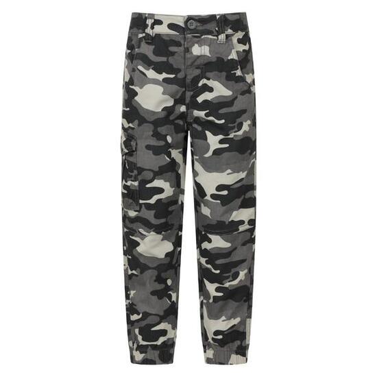 Pantalon À Poches Motif/style Camouflage Garçon (Noir Camouflage)