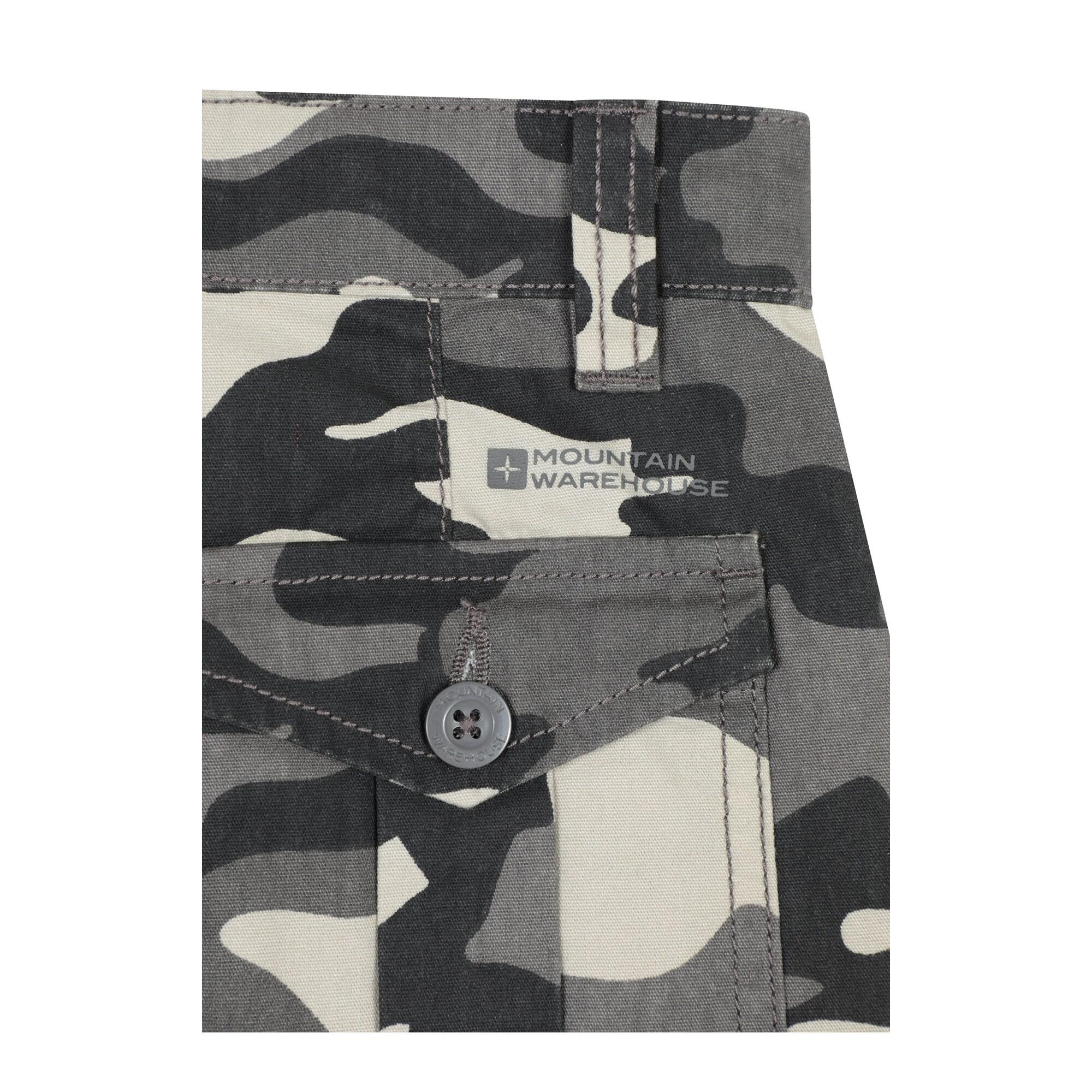 Boys Camo Cargo Trousers (Black) 4/5