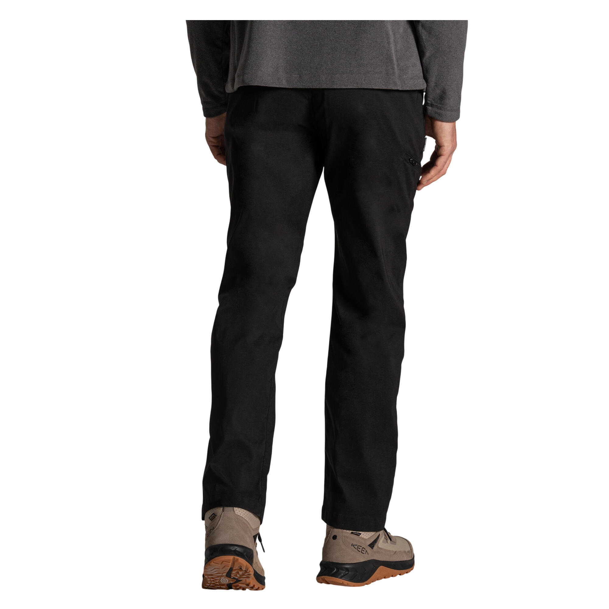 Pantalon Léger Et Uni À Taille Mihaute Semiélastiquée KIWI PRO Homme (Noir) 3/4